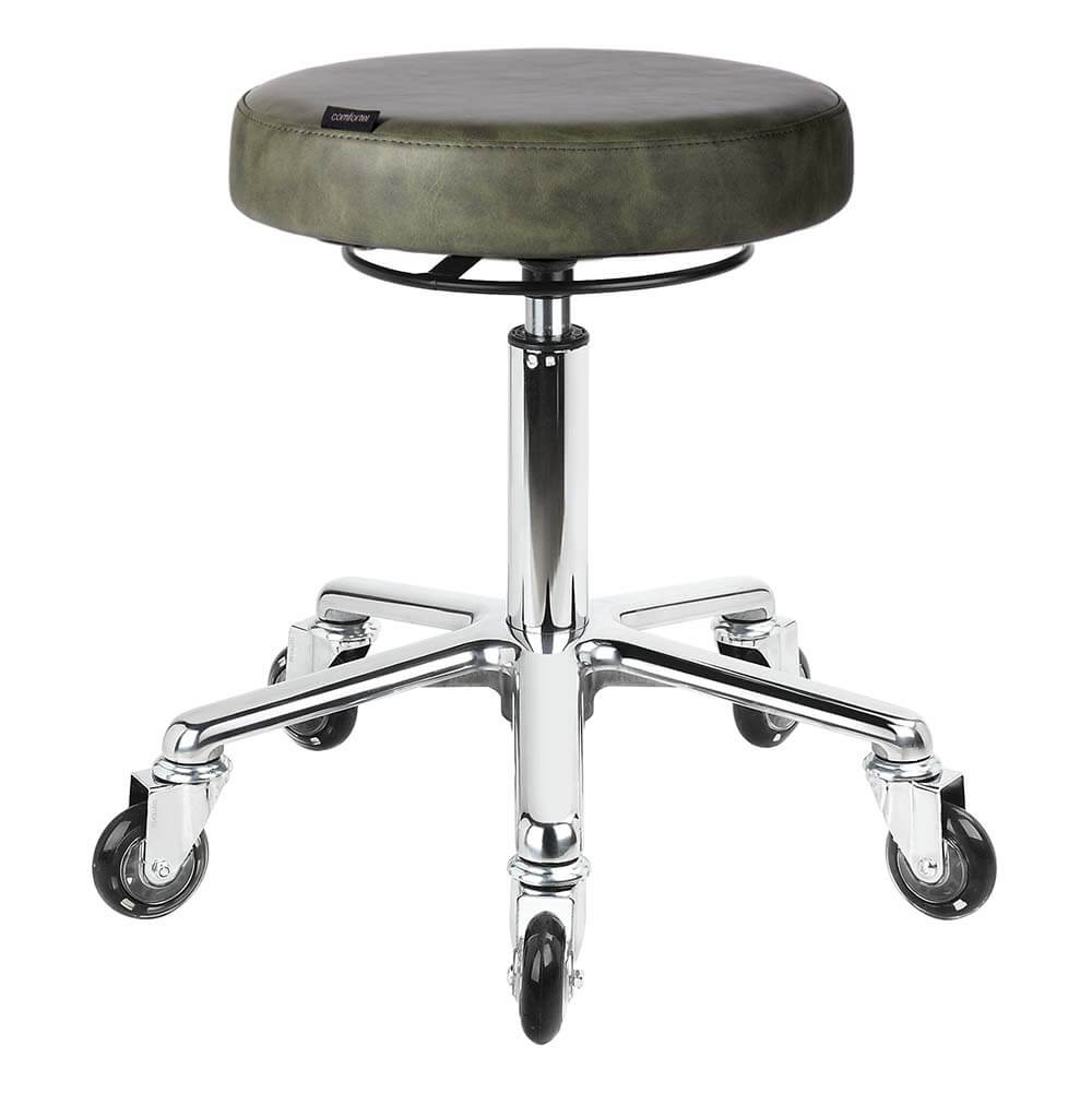 3902SA Sage Green Salon Stool Aluminium Base